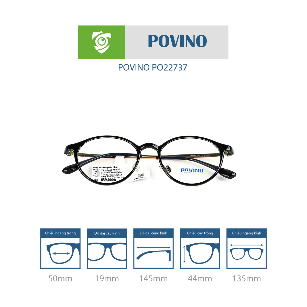 Gọng kính POVINO PO22737 - Ảnh 12