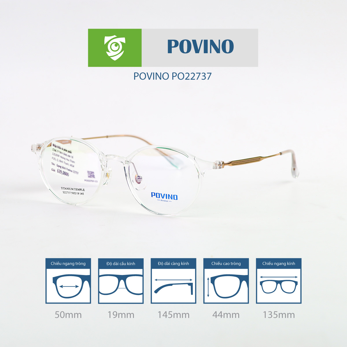 Gọng kính POVINO PO22737 - Ảnh 10