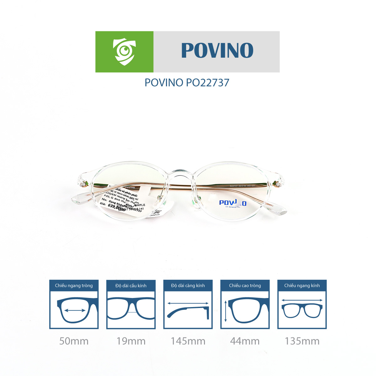 Gọng kính POVINO PO22737 - Ảnh 7