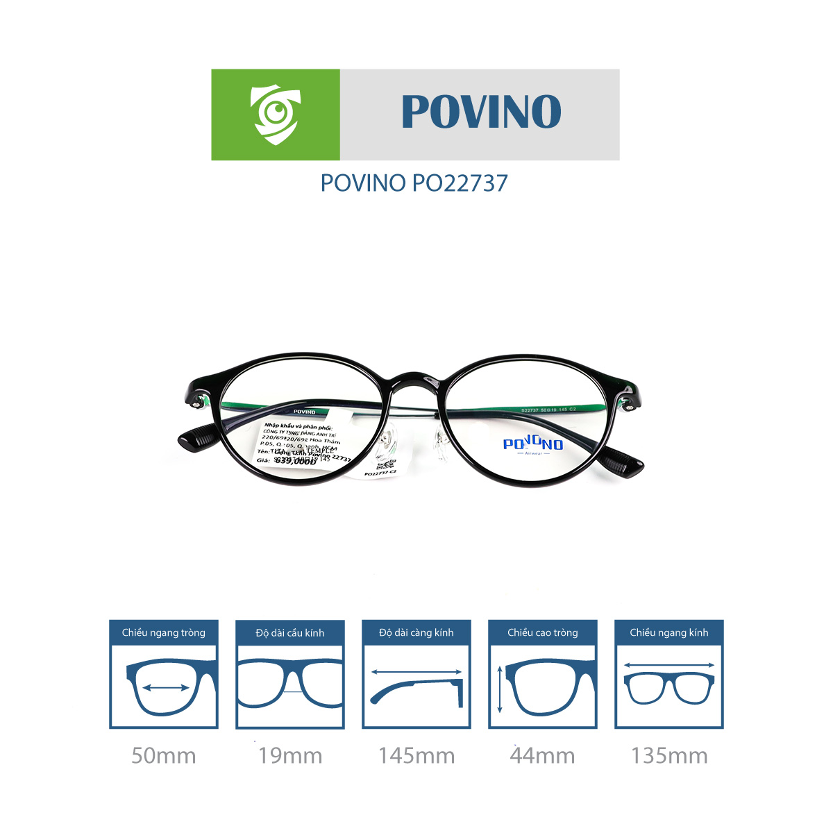 Gọng kính POVINO PO22737 - Ảnh 6