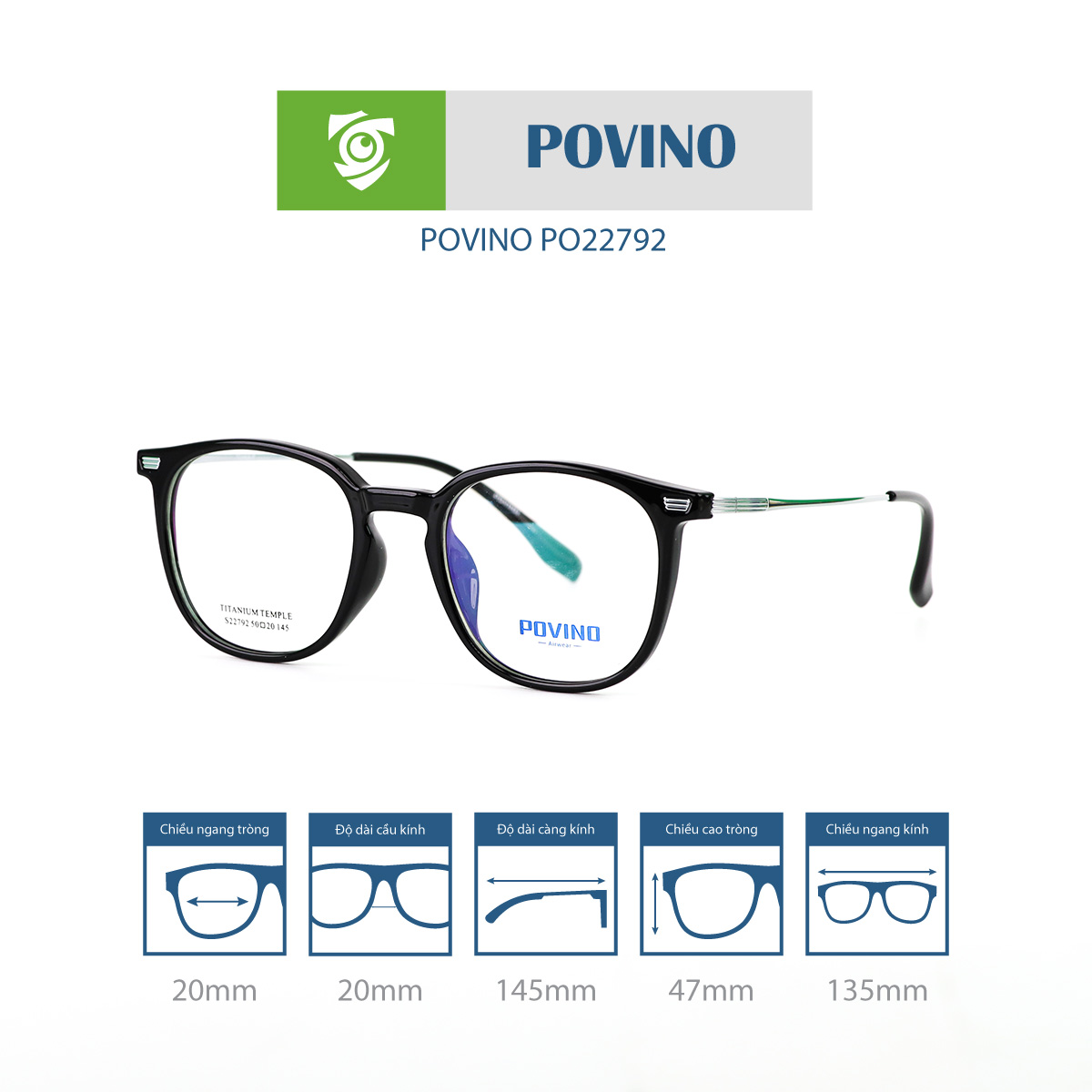 Gọng kính POVINO PO22792 - Ảnh 5