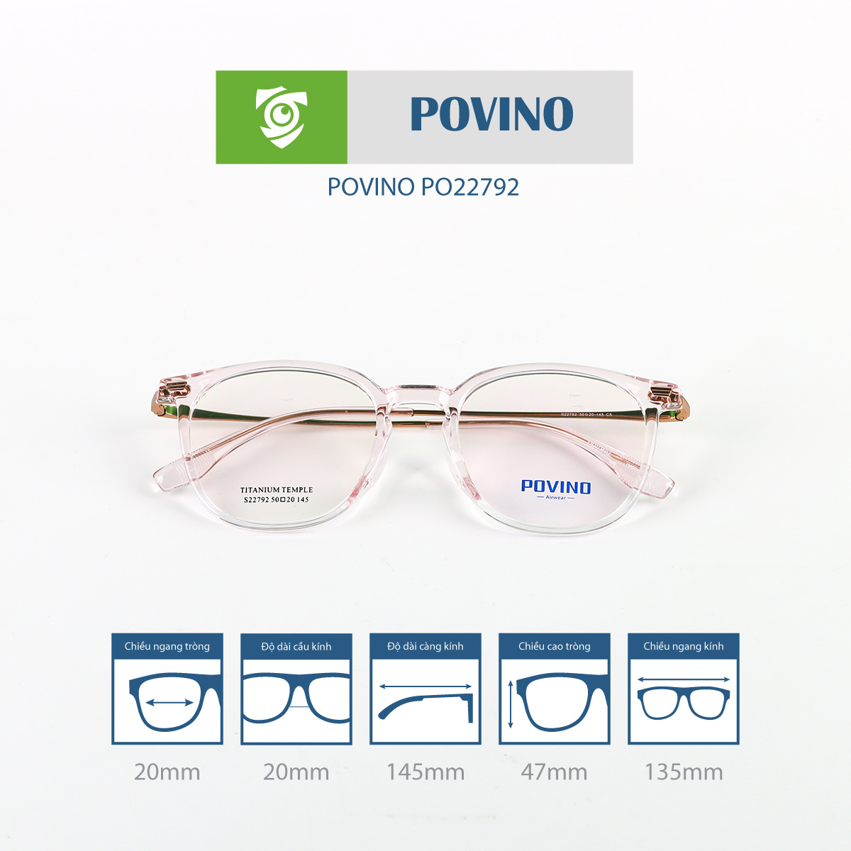 Gọng kính POVINO PO22792 - Ảnh 6