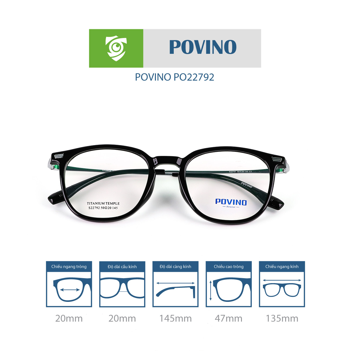 Gọng kính POVINO PO22792 - Ảnh 10