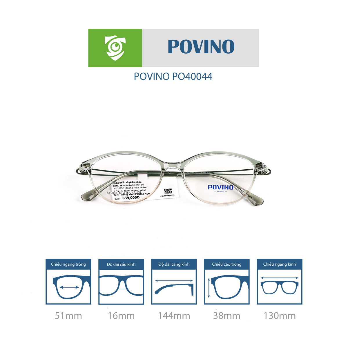 Gọng kính POVINO PO40044 - Ảnh 12