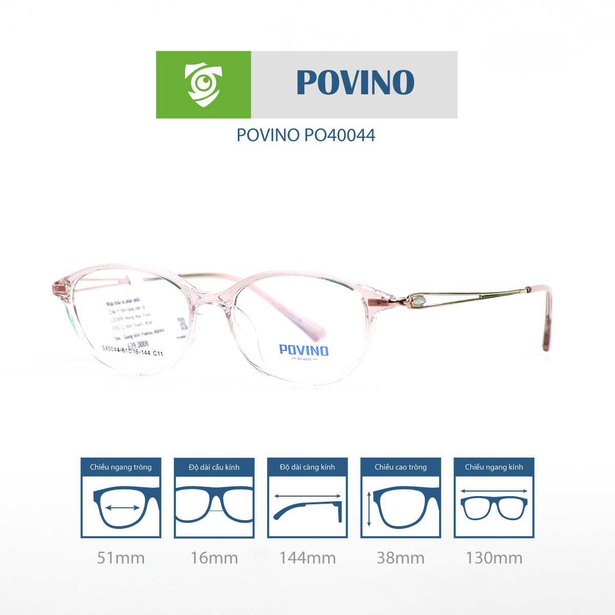 Gọng kính POVINO PO40044 - Ảnh 3