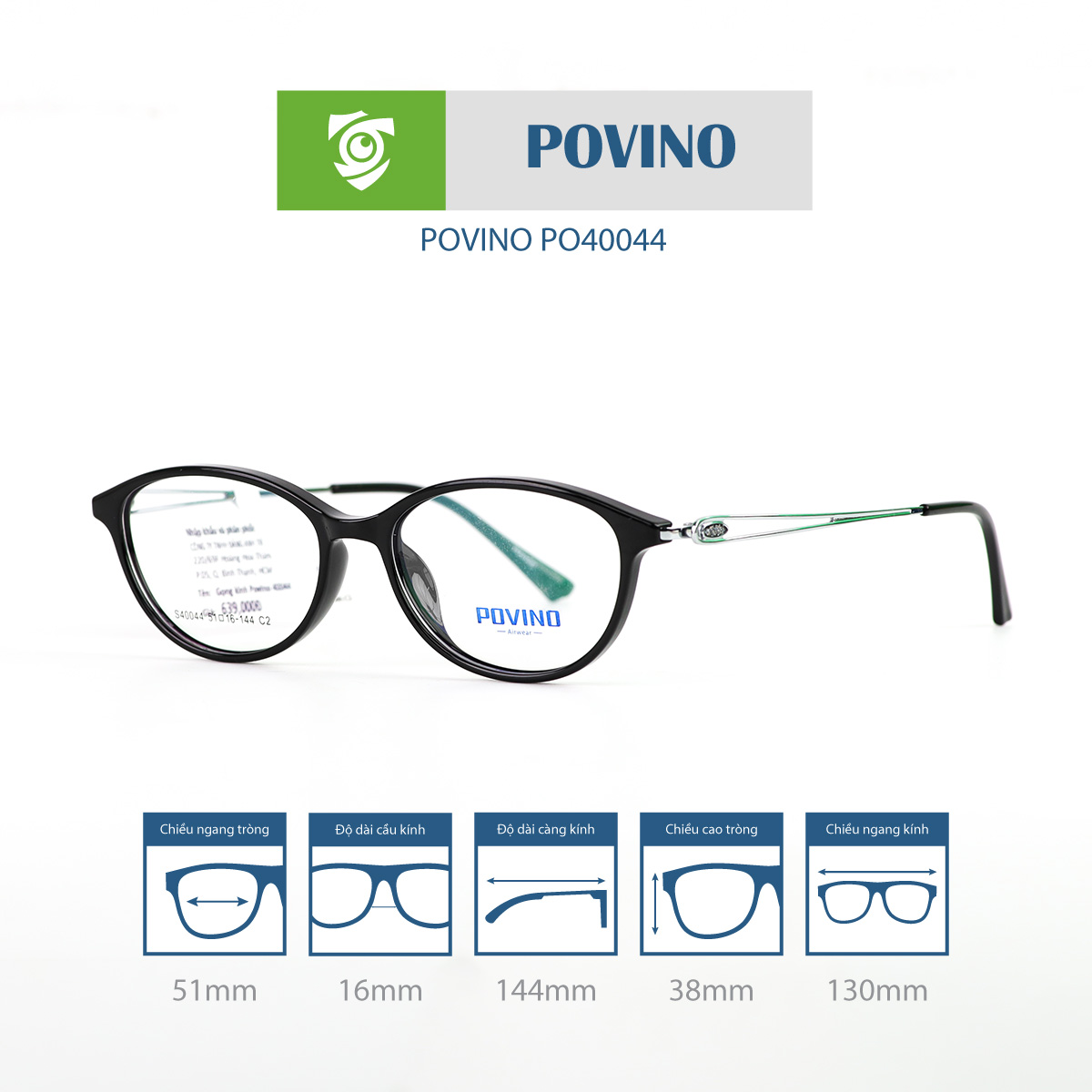Gọng kính POVINO PO40044 - Ảnh 2