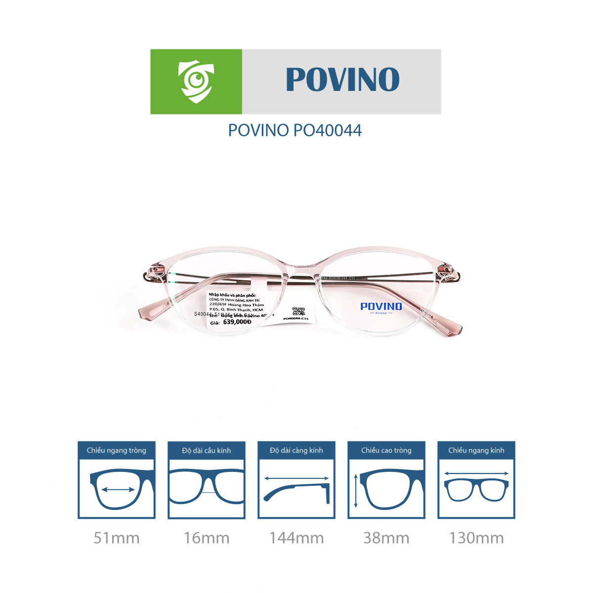 Gọng kính POVINO PO40044 - Ảnh 9