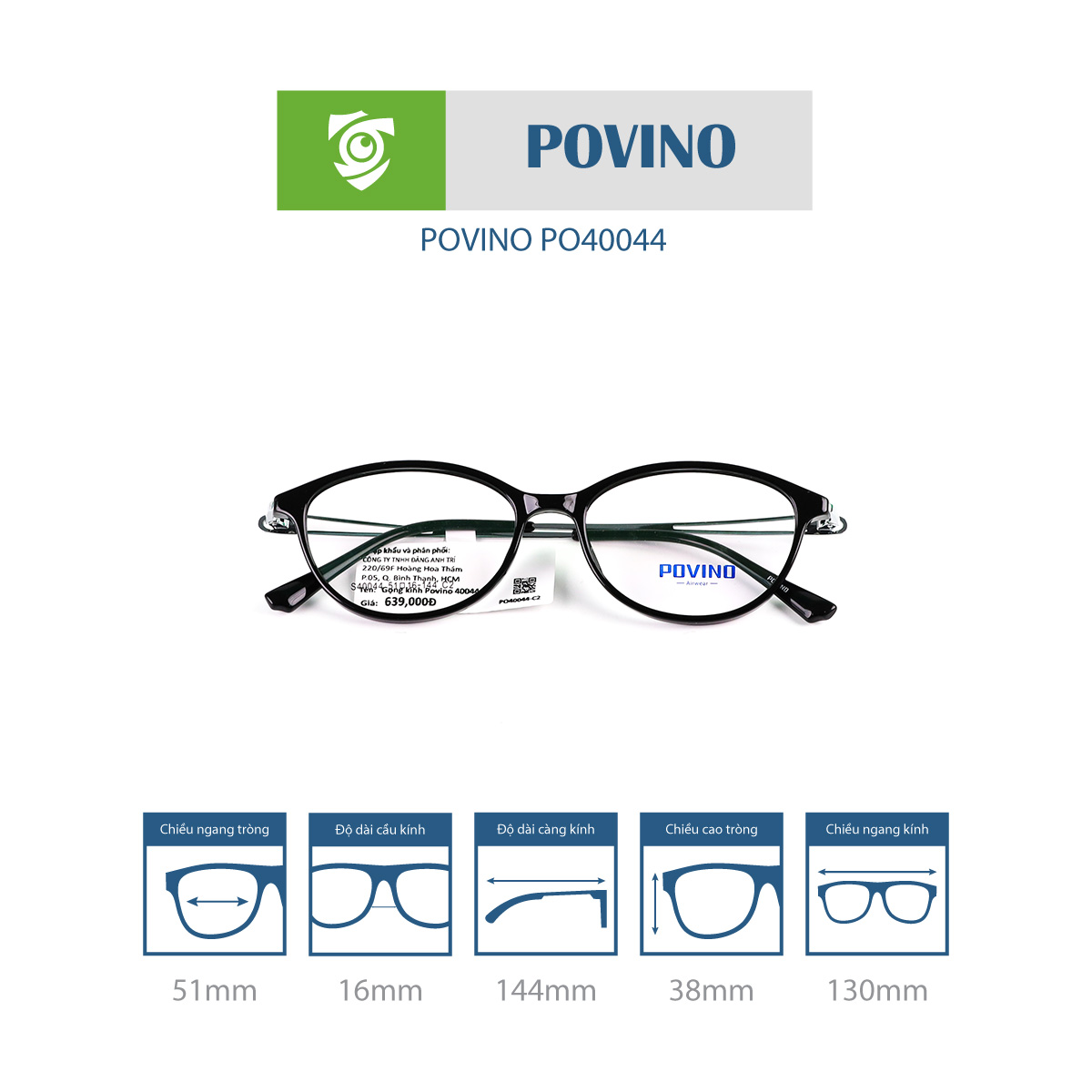 Gọng kính POVINO PO40044 - Ảnh 8