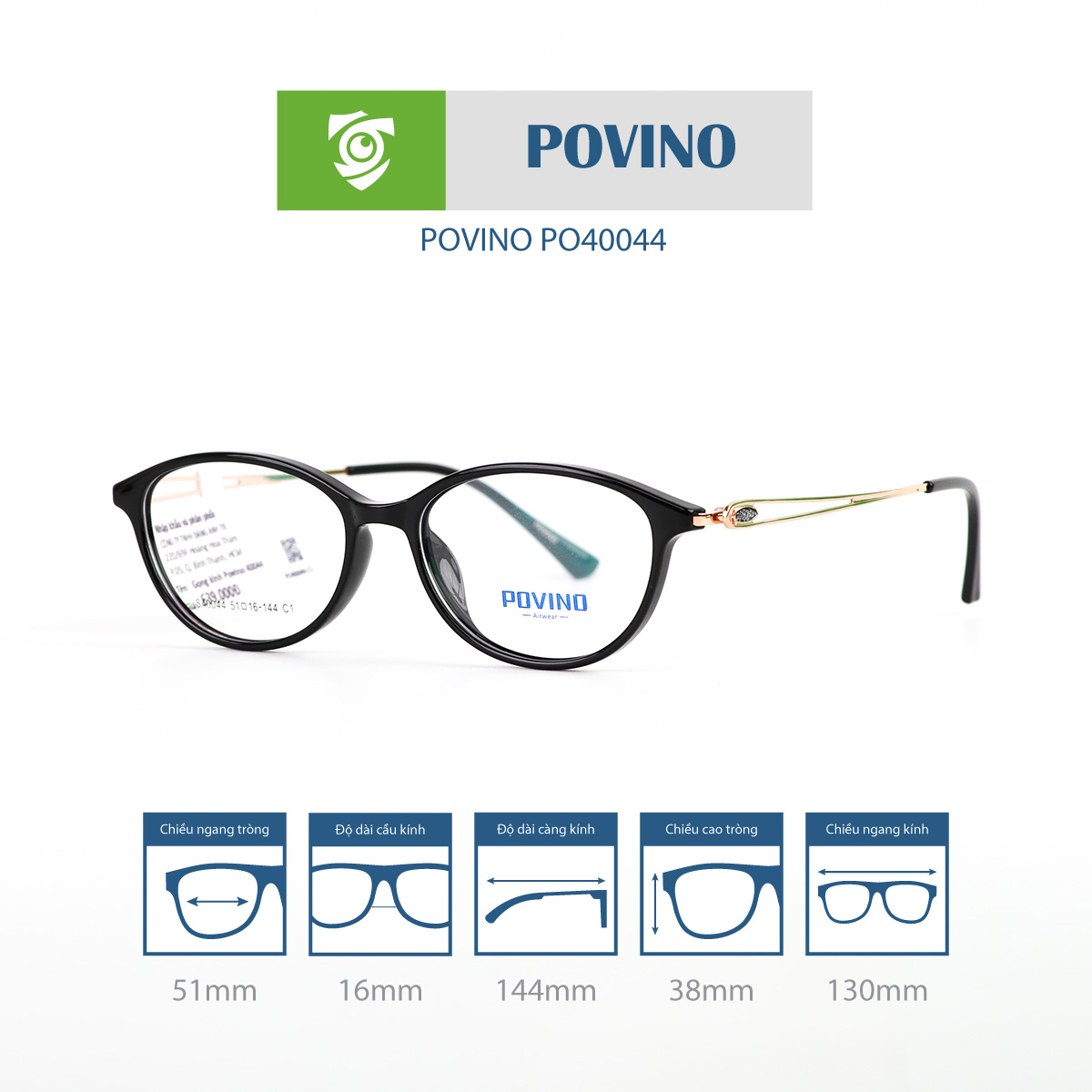 Gọng kính POVINO PO40044 - Ảnh 6