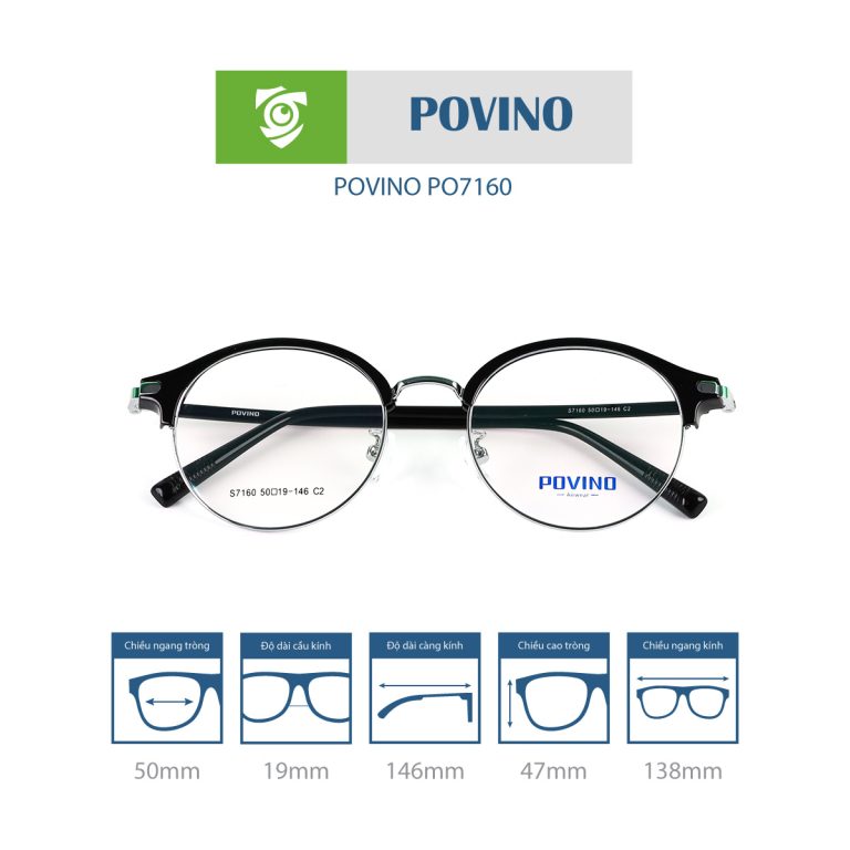 Gọng kính POVINO PO7160 - Ảnh 3