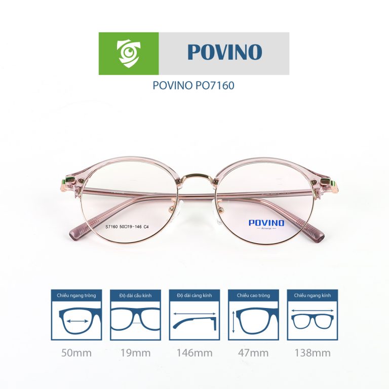 Gọng kính POVINO PO7160 - Ảnh 2