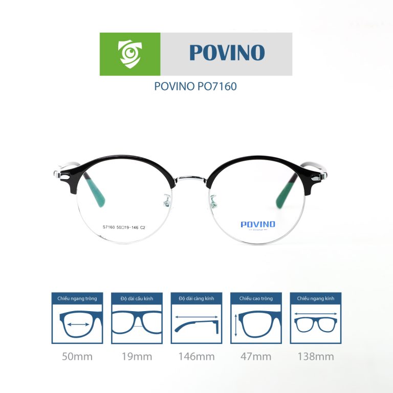 Gọng kính POVINO PO7160 - Ảnh 1