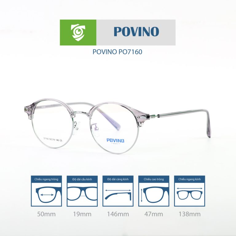Gọng kính POVINO PO7160 - Ảnh 8