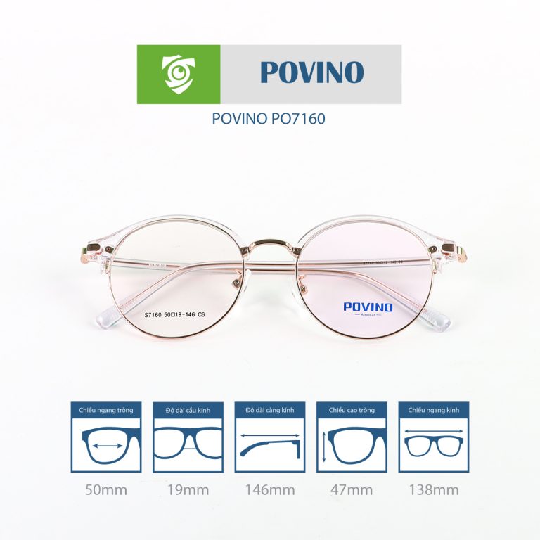 Gọng kính POVINO PO7160 - Ảnh 7