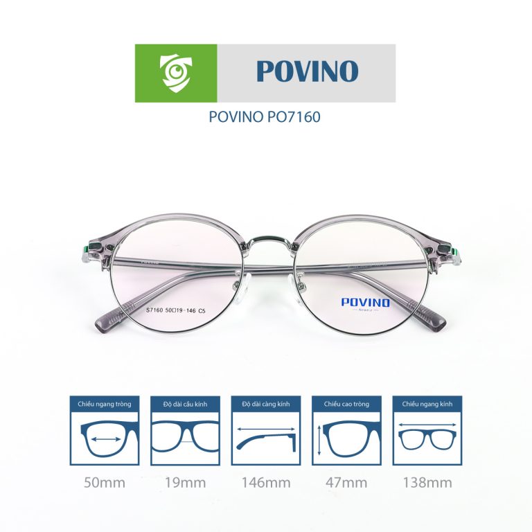 Gọng kính POVINO PO7160 - Ảnh 5