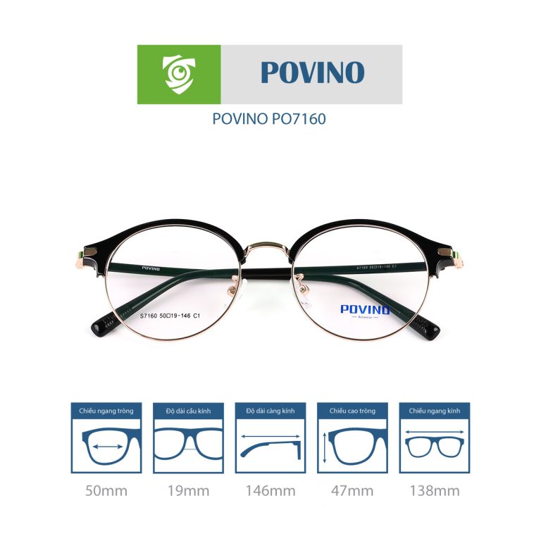Gọng kính POVINO PO7160 - Ảnh 4