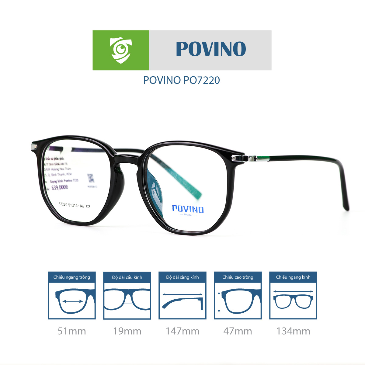 Gọng kính POVINO PO7220 - Ảnh 17