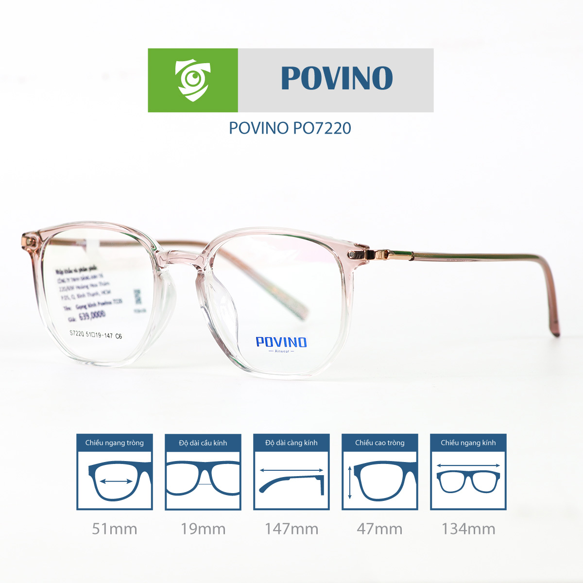 Gọng kính POVINO PO7220 - Ảnh 16