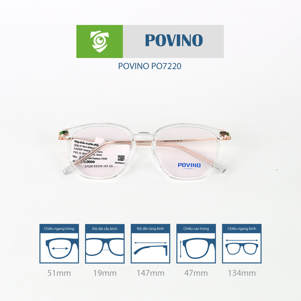 Gọng kính POVINO PO7220 - Ảnh 15