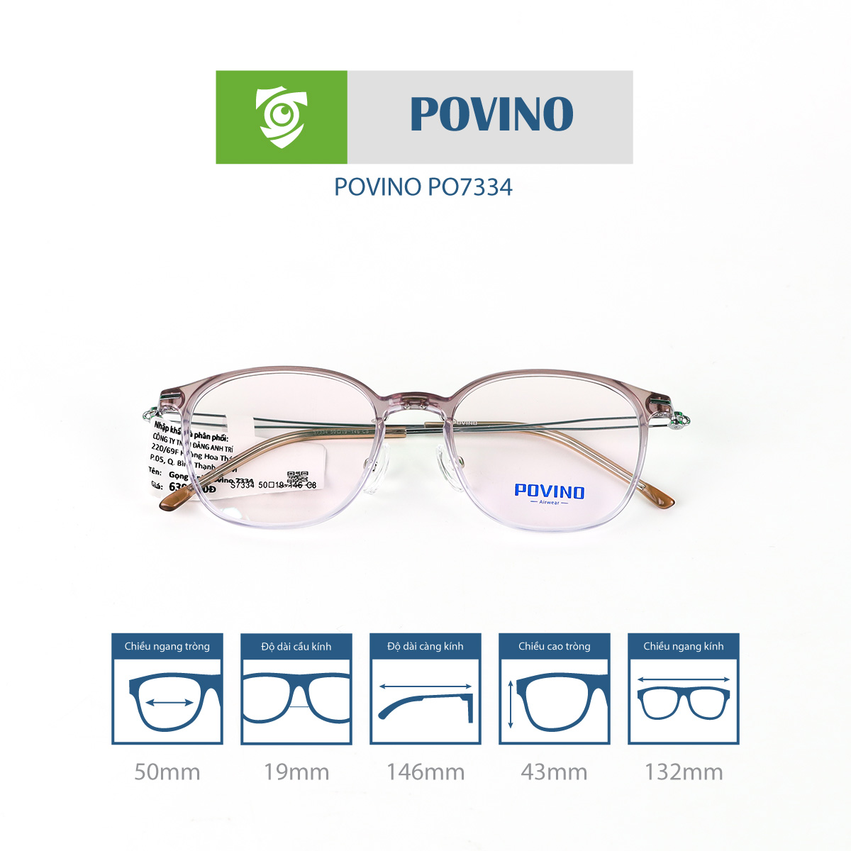 Gọng kính POVINO PO7334 - Ảnh 12