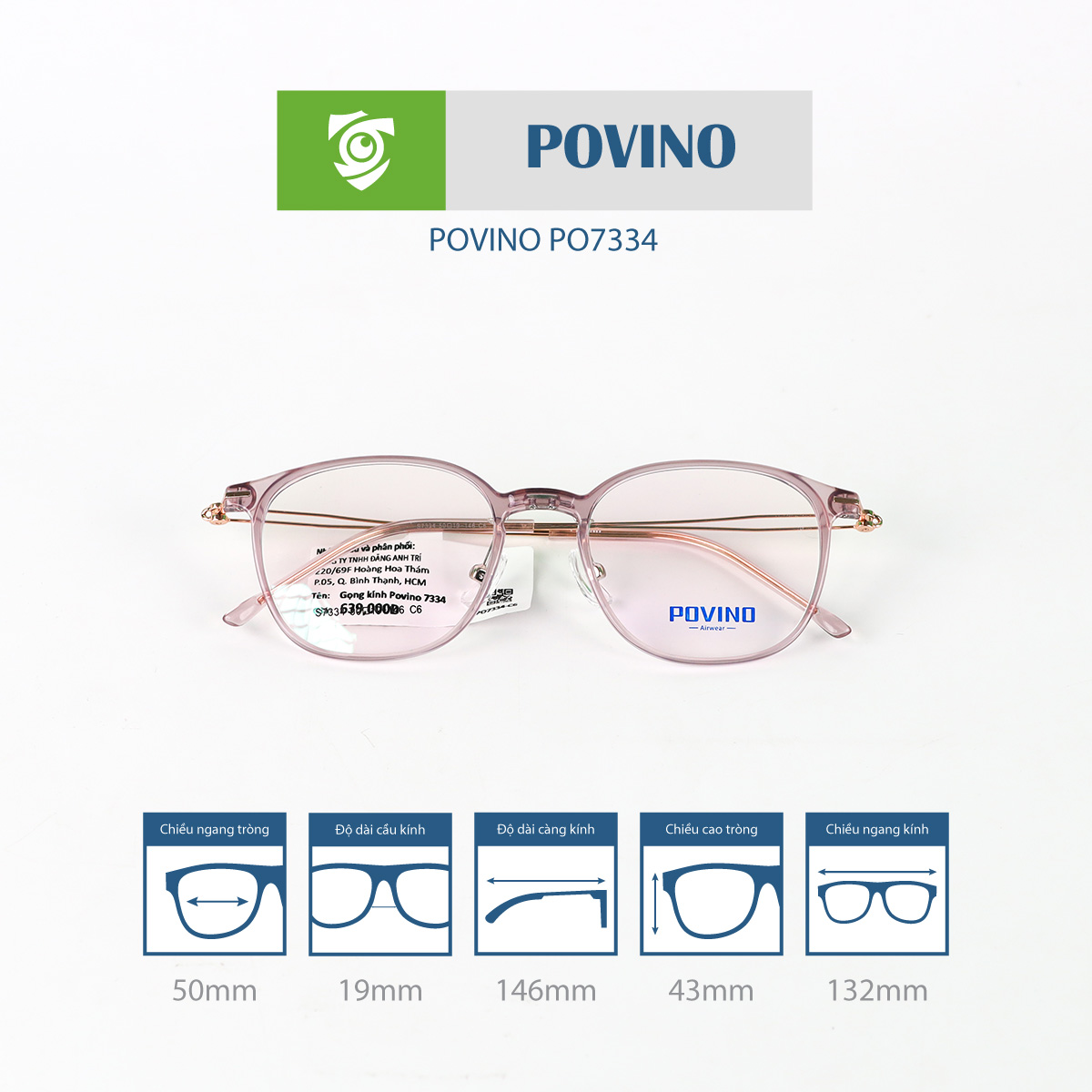 Gọng kính POVINO PO7334 - Ảnh 8
