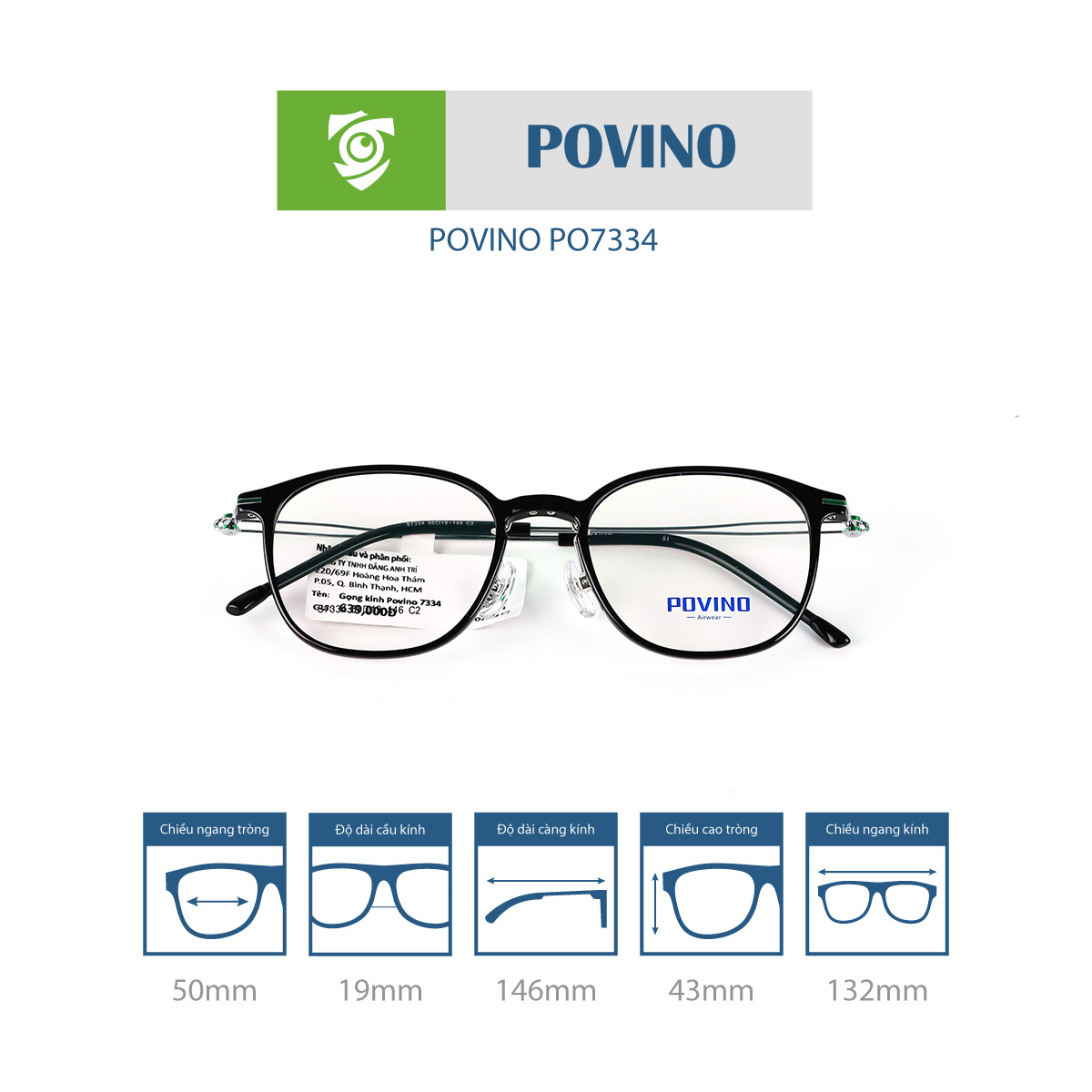 Gọng kính POVINO PO7334 - Ảnh 9