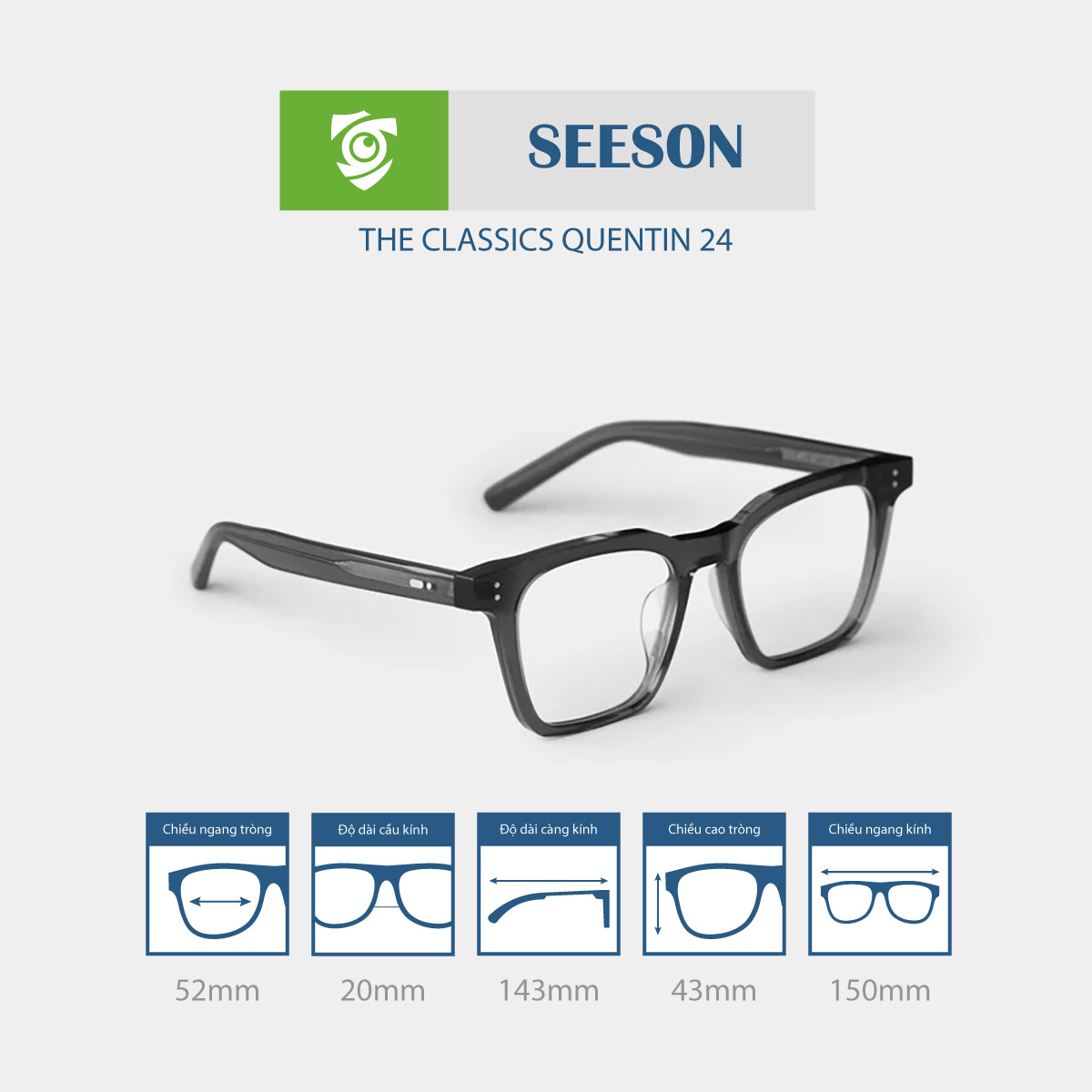 Gọng kính SEESON QUENTIN 24 - Ảnh 9
