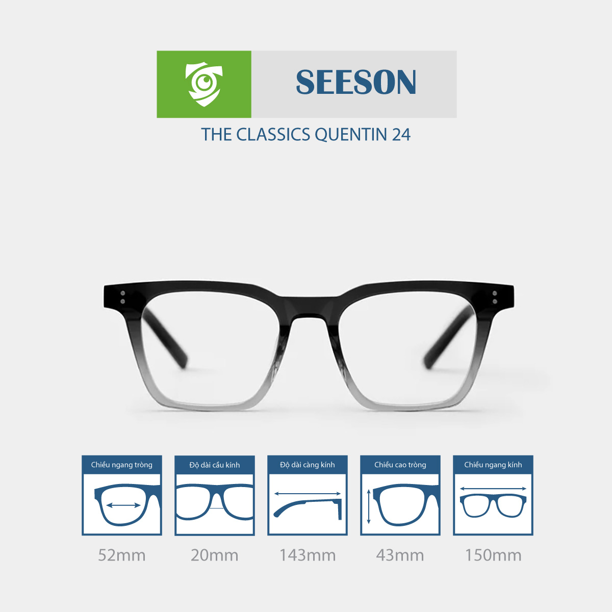 Gọng kính SEESON QUENTIN 24 - Ảnh 5