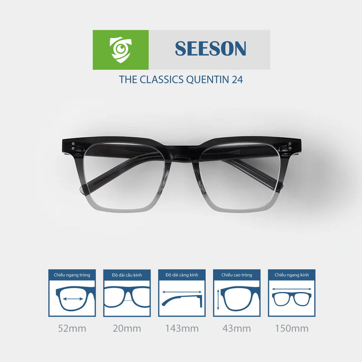 Gọng kính SEESON QUENTIN 24 - Ảnh 7