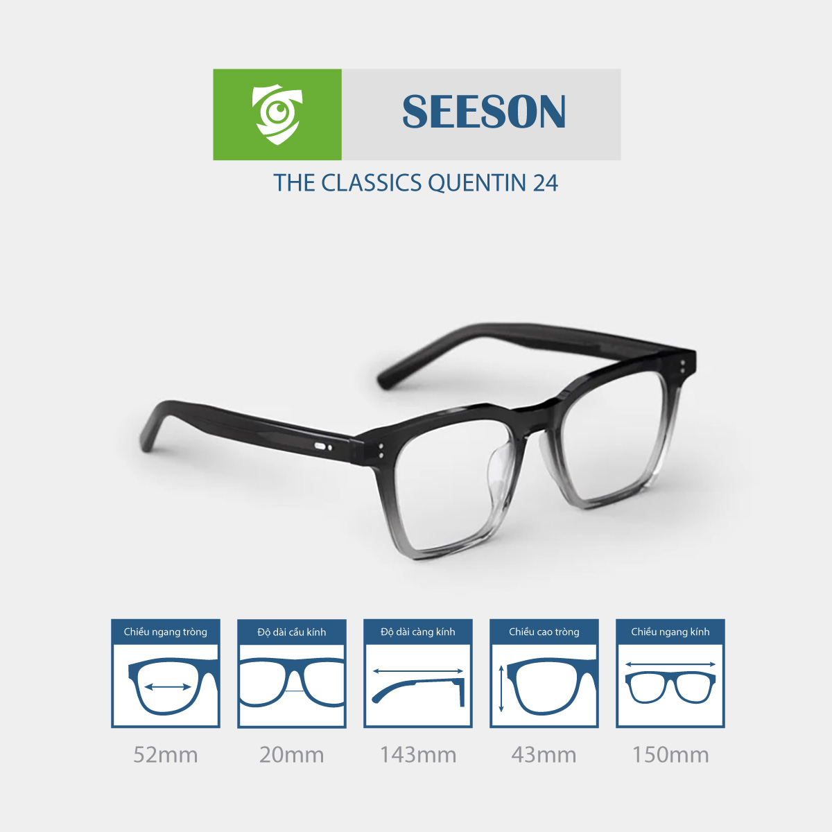 Gọng kính SEESON QUENTIN 24 - Ảnh 6