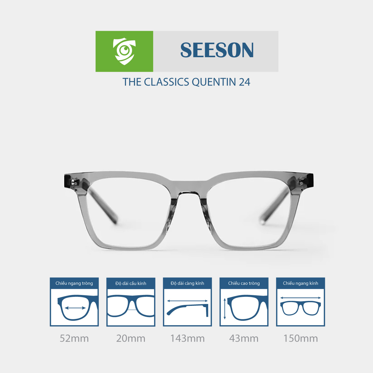 Gọng kính SEESON QUENTIN 24 - Ảnh 2