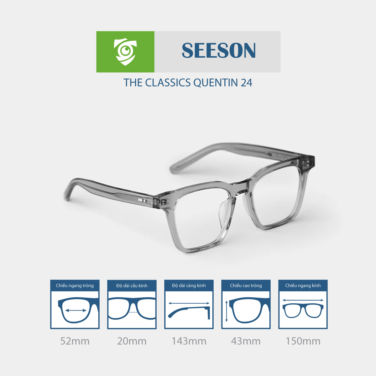 Gọng kính SEESON QUENTIN 24 - Ảnh 3