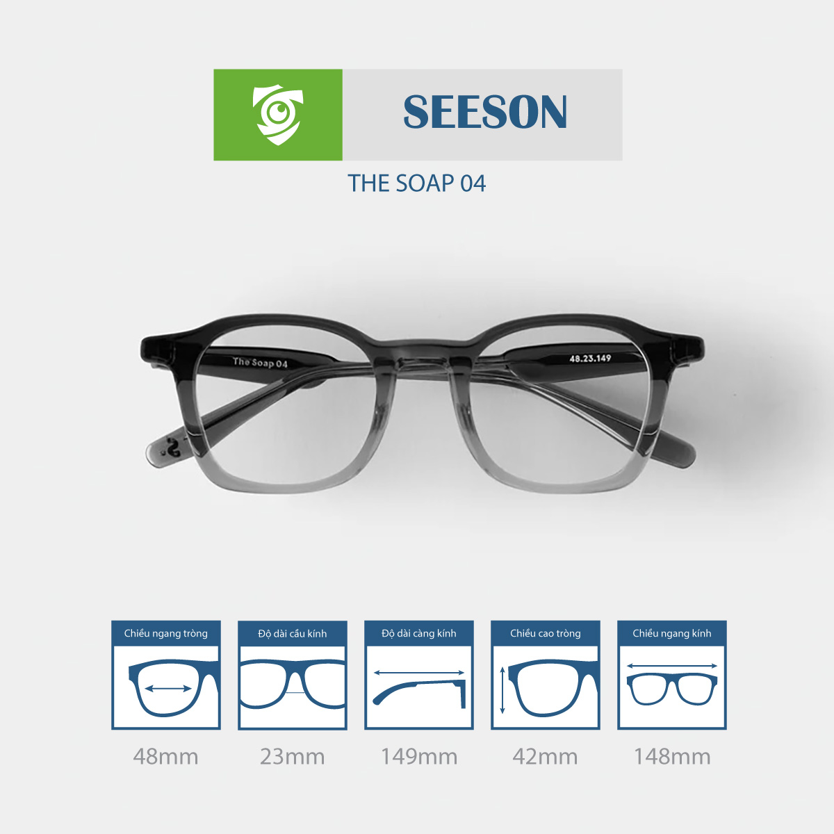 Gọng kính SEESON THE SOAP 04 - Ảnh 1