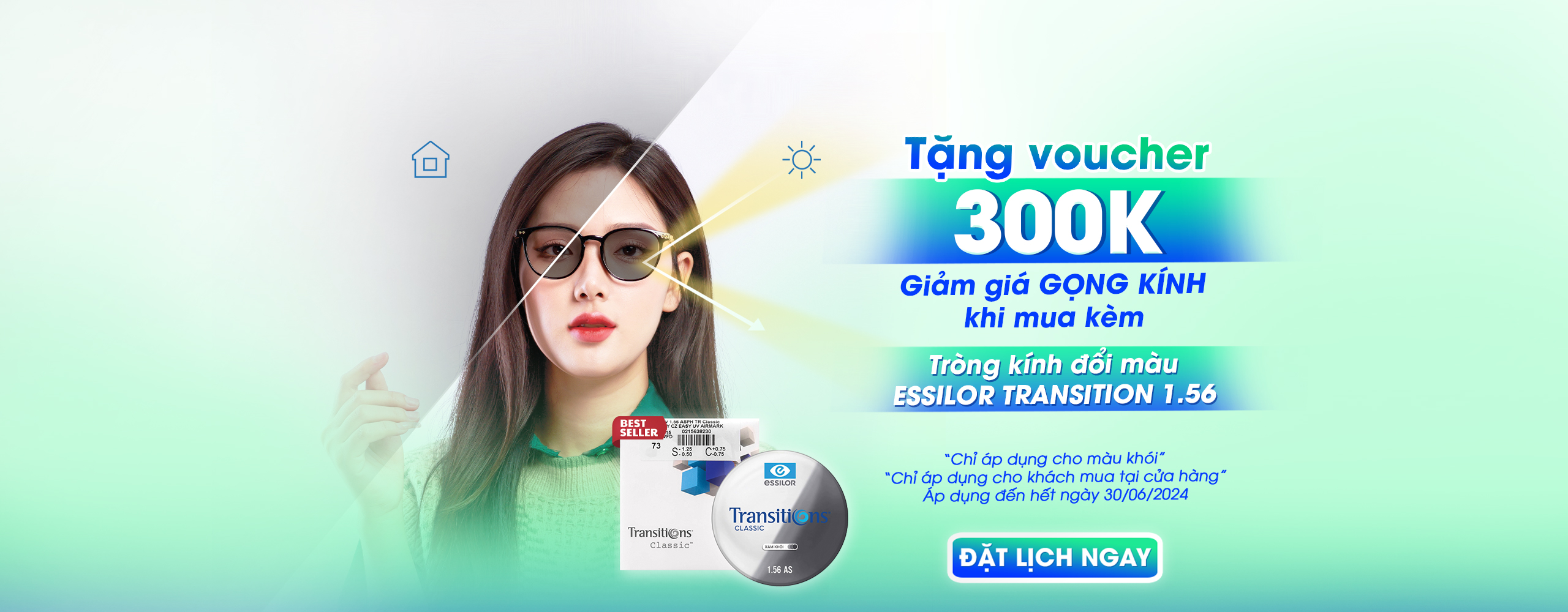 Tròng Kính Essilor Transitions Classic 1.56