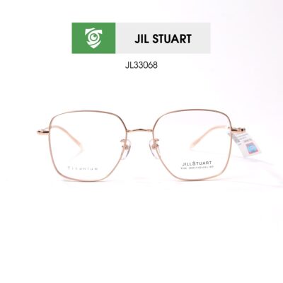 Gọng kính Jill Stuart JL33068 C04 - màu vàng - kính gọng vuông - chất liệu titanium - hình chụp mặt trước sản phẩm