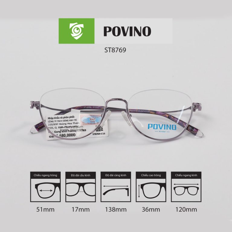 Gọng kính POVINO ST8769 - Ảnh 3