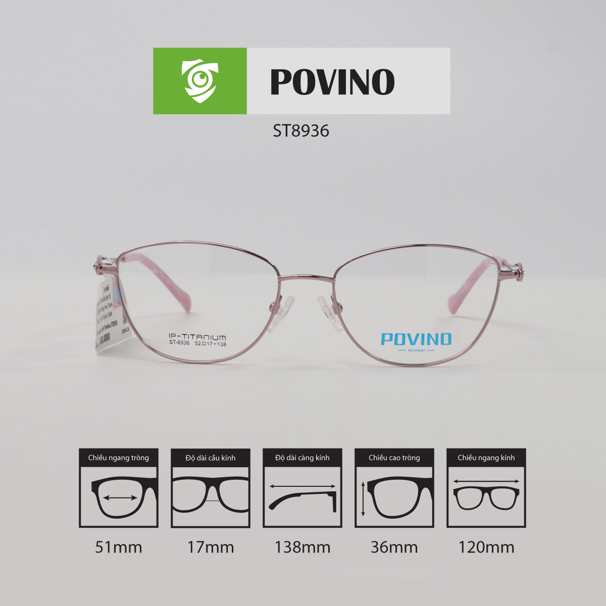Gọng kính POVINO ST8936 - Ảnh 1