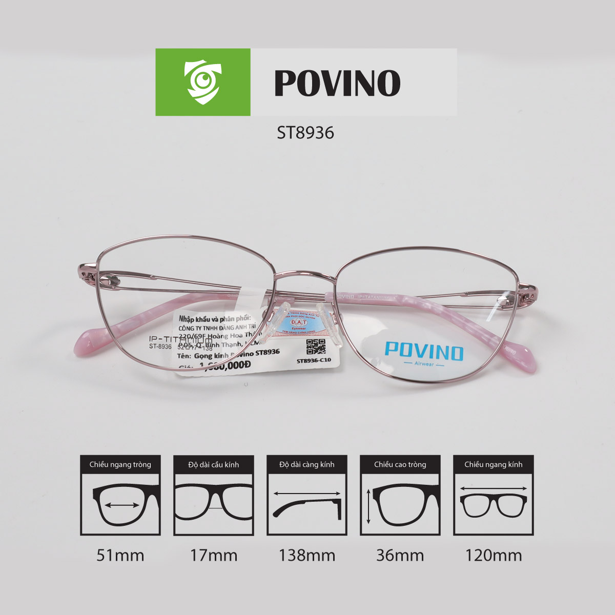 Gọng kính POVINO ST8936 - Ảnh 3