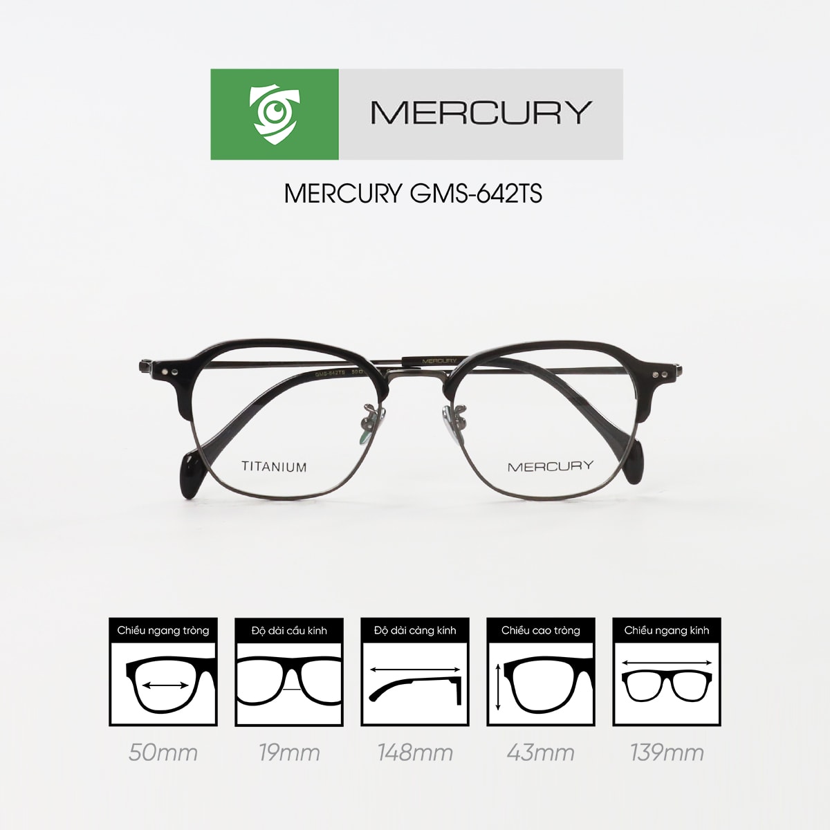 Gọng kính MERCURY GMS-642TS - Ảnh 3