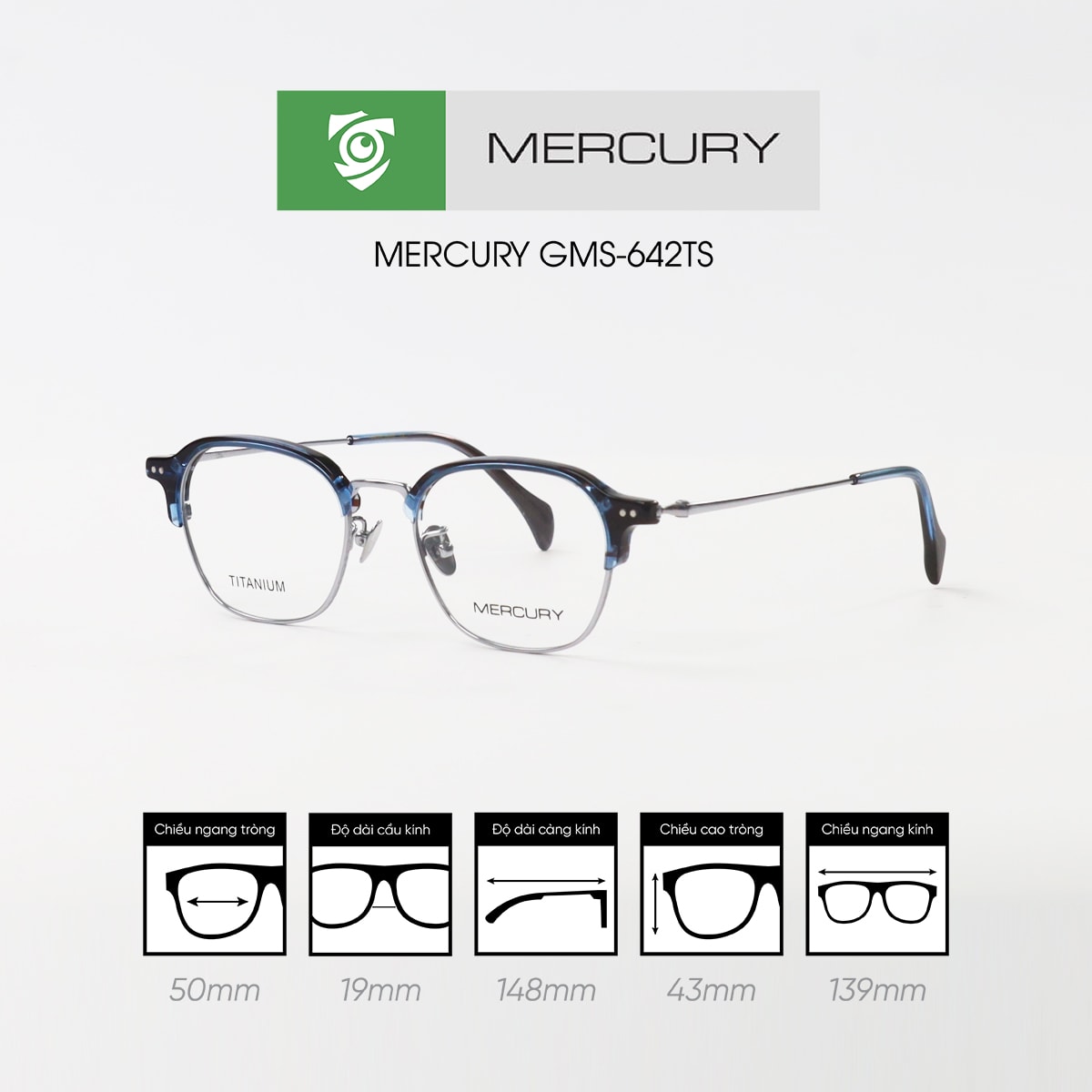 Gọng kính MERCURY GMS-642TS - Ảnh 8