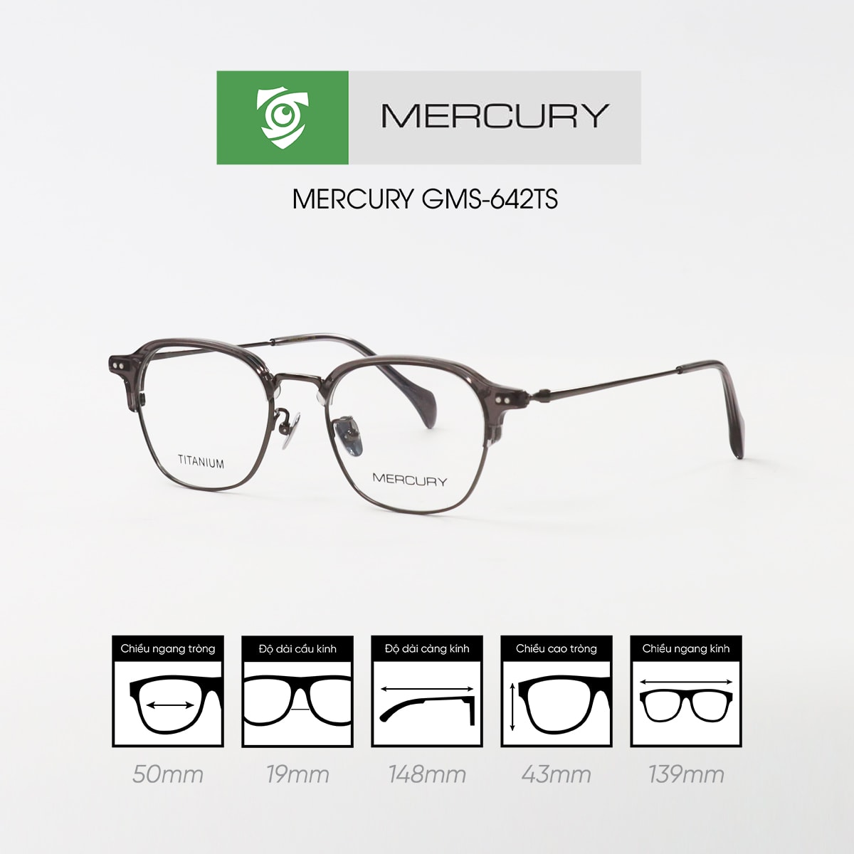 Gọng kính MERCURY GMS-642TS - Ảnh 6