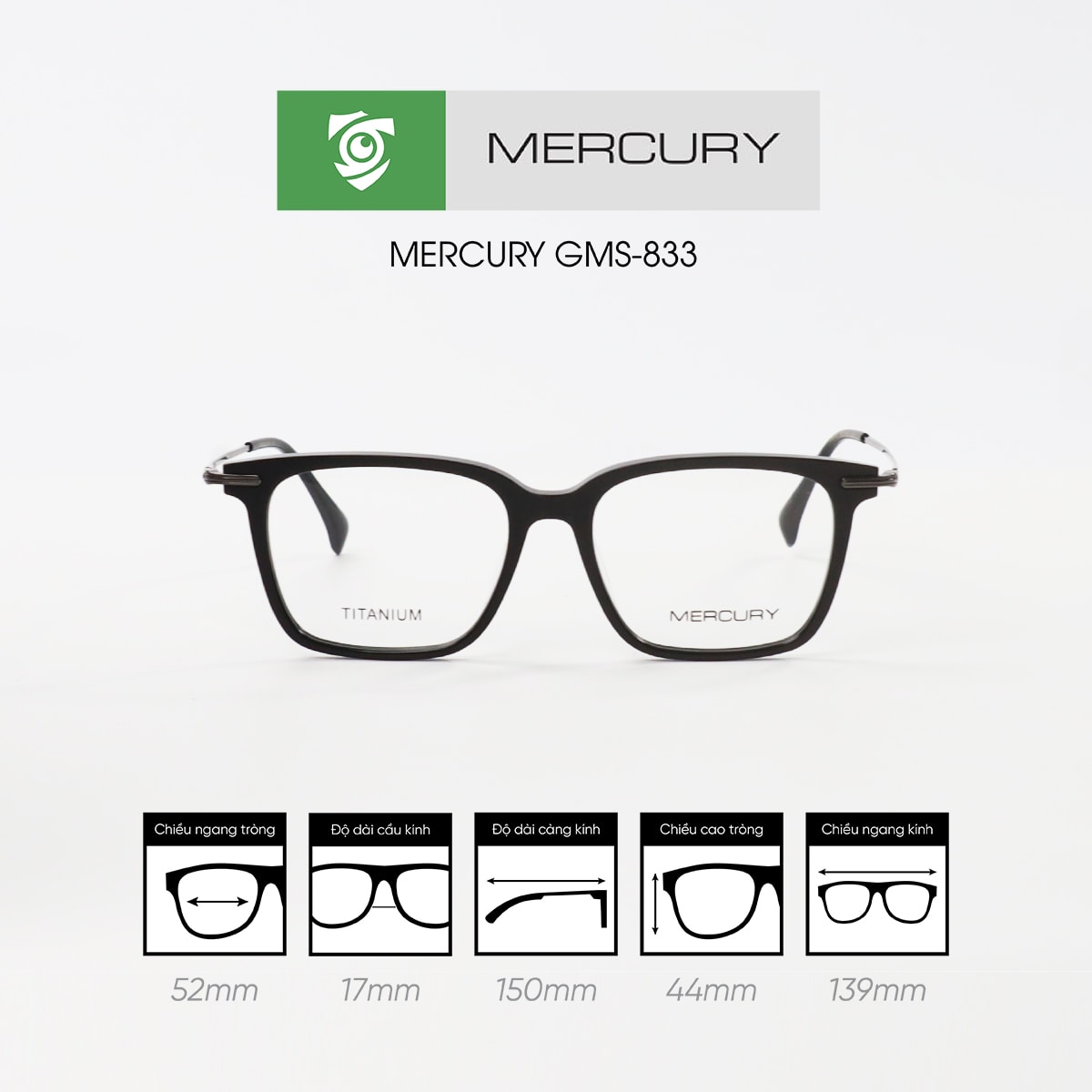 Gọng kính MERCURY GMS-833 - Ảnh 1