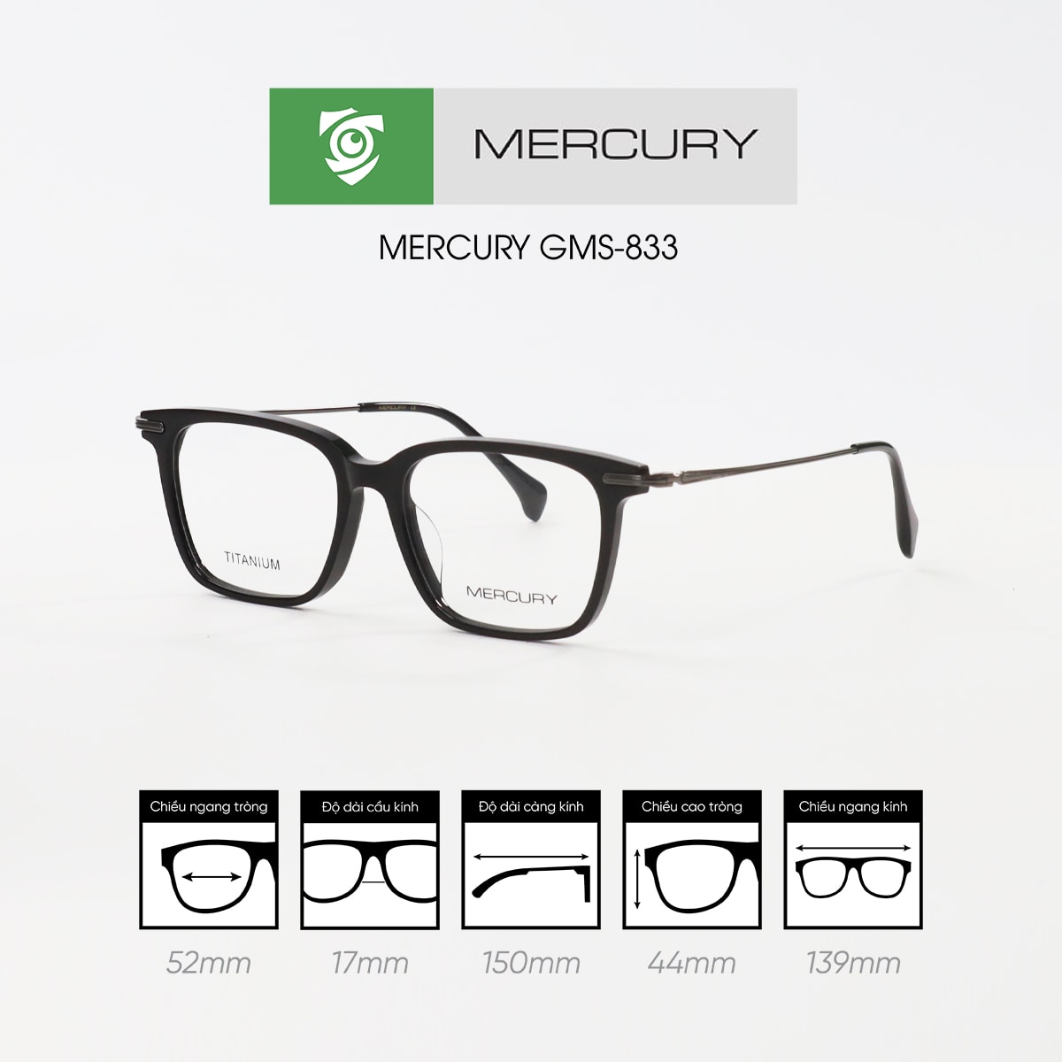 Gọng kính MERCURY GMS-833 - Ảnh 2