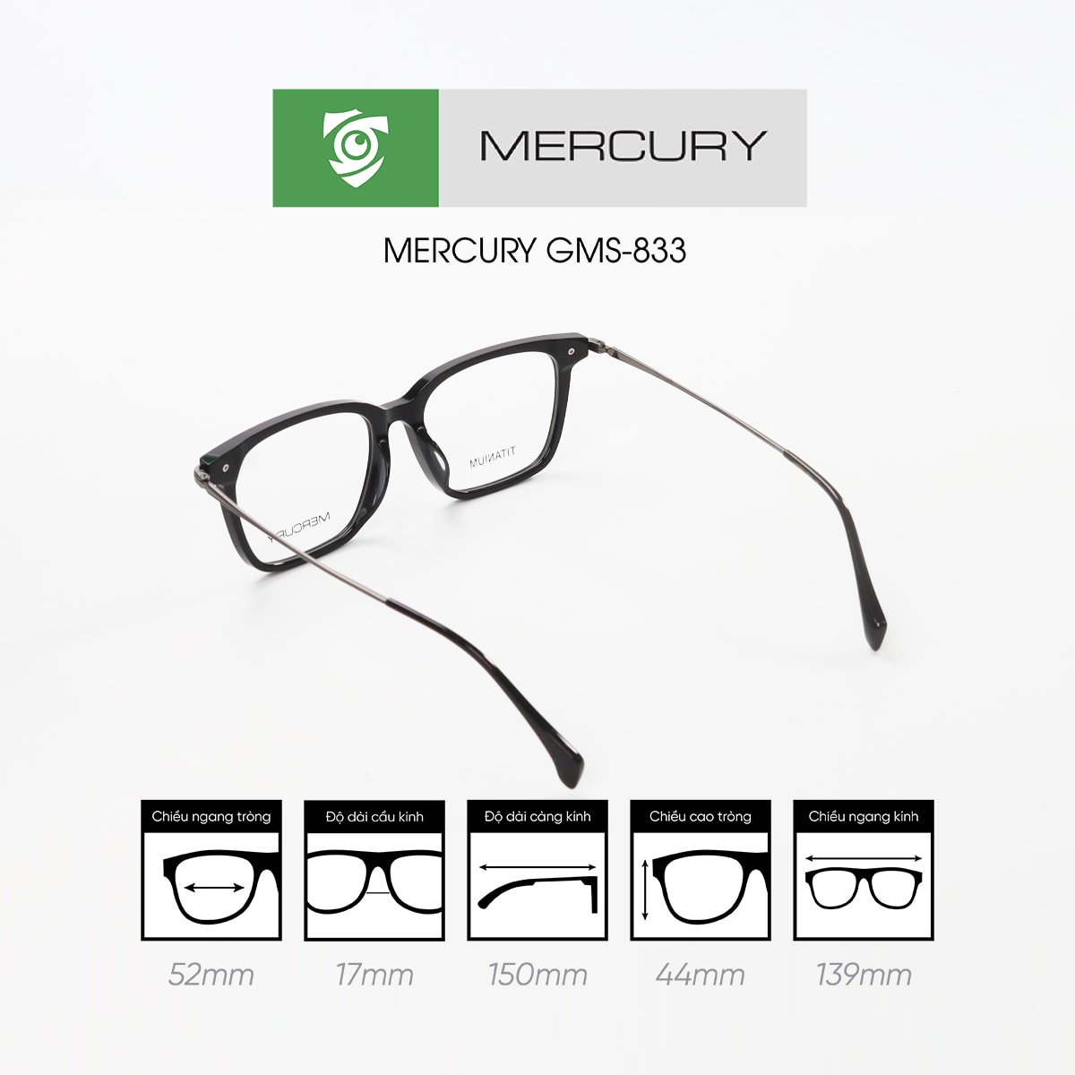 Gọng kính MERCURY GMS-833 - Ảnh 3