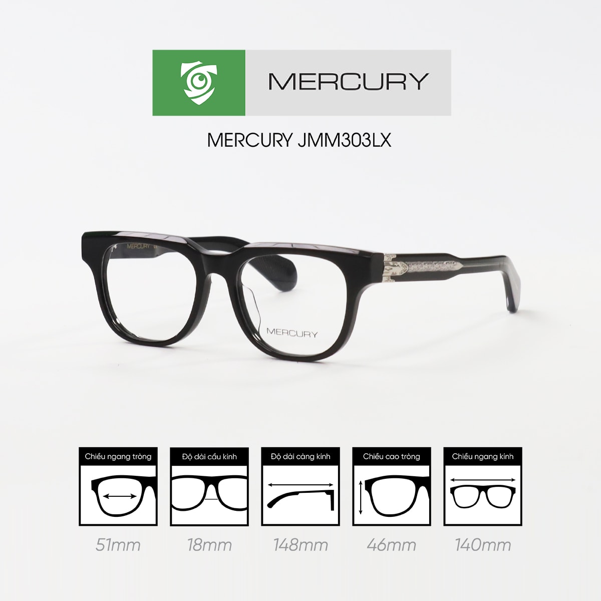 Gọng kính MERCURY JMM303LX - Ảnh 2