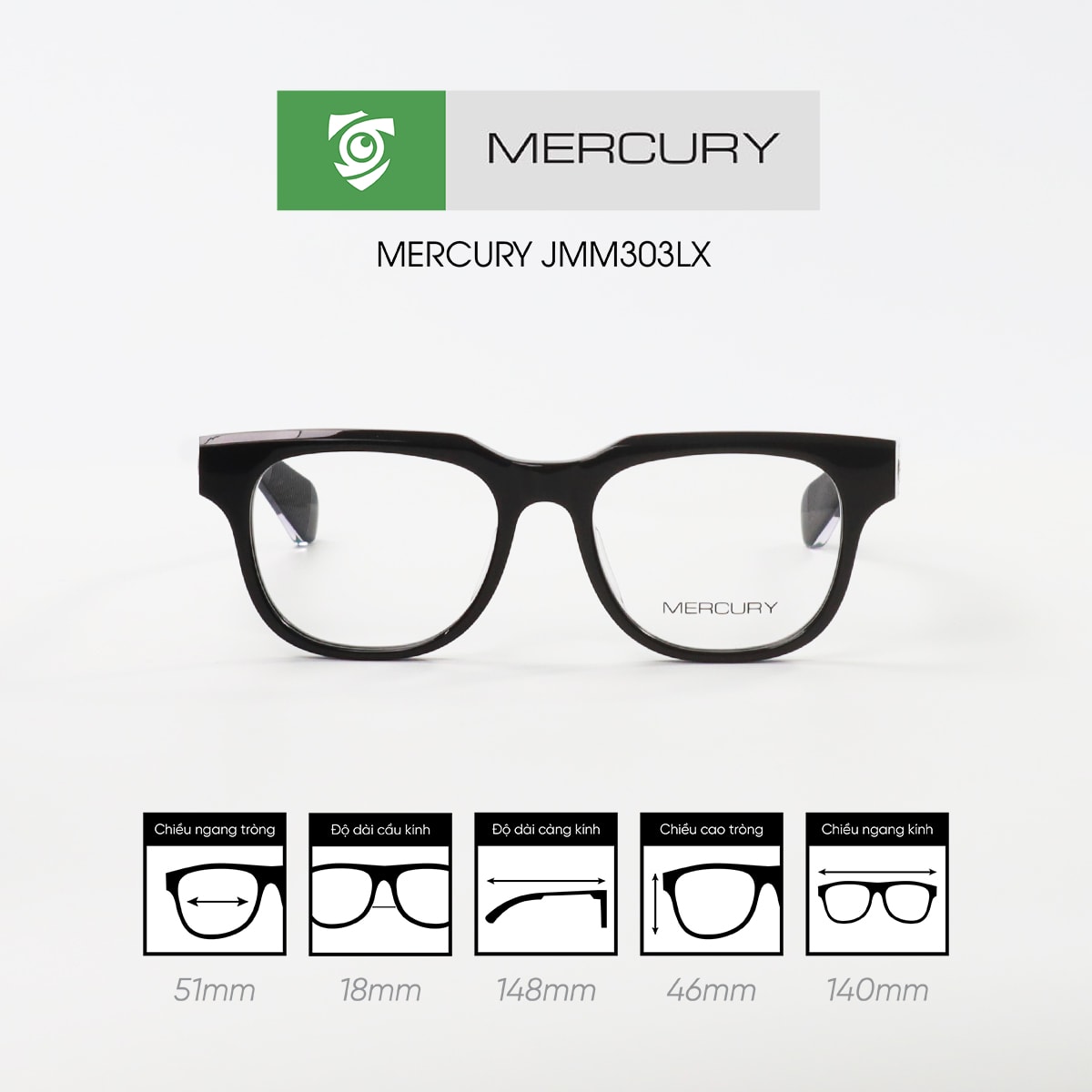 Gọng kính MERCURY JMM303LX - Ảnh 1