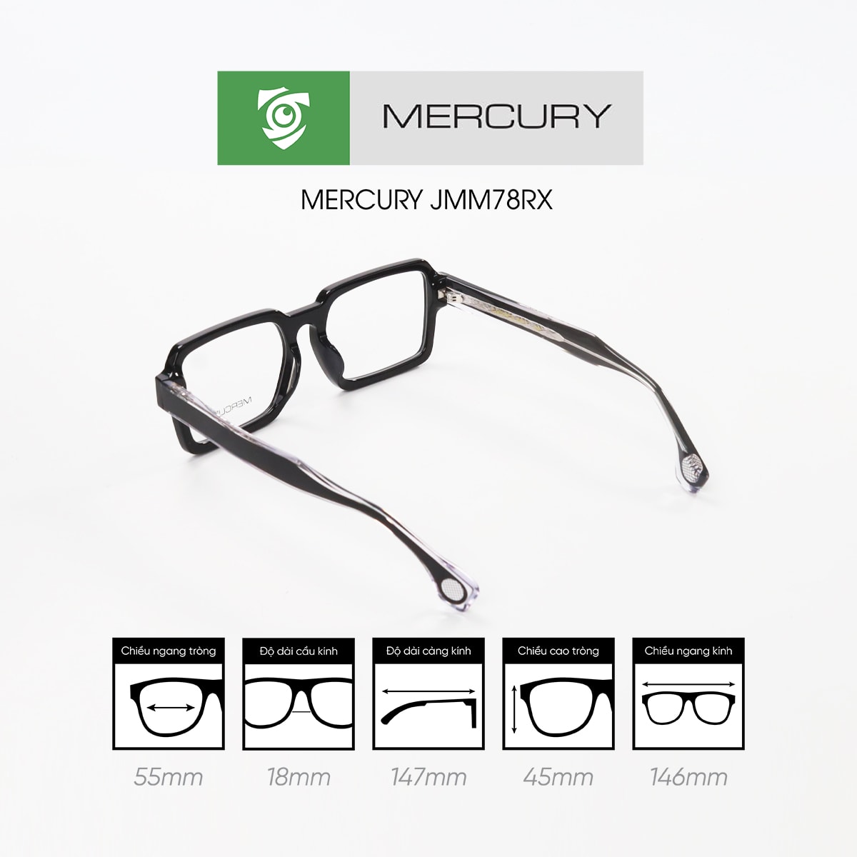 Gọng kính MERCURY JMM78RX - Ảnh 3