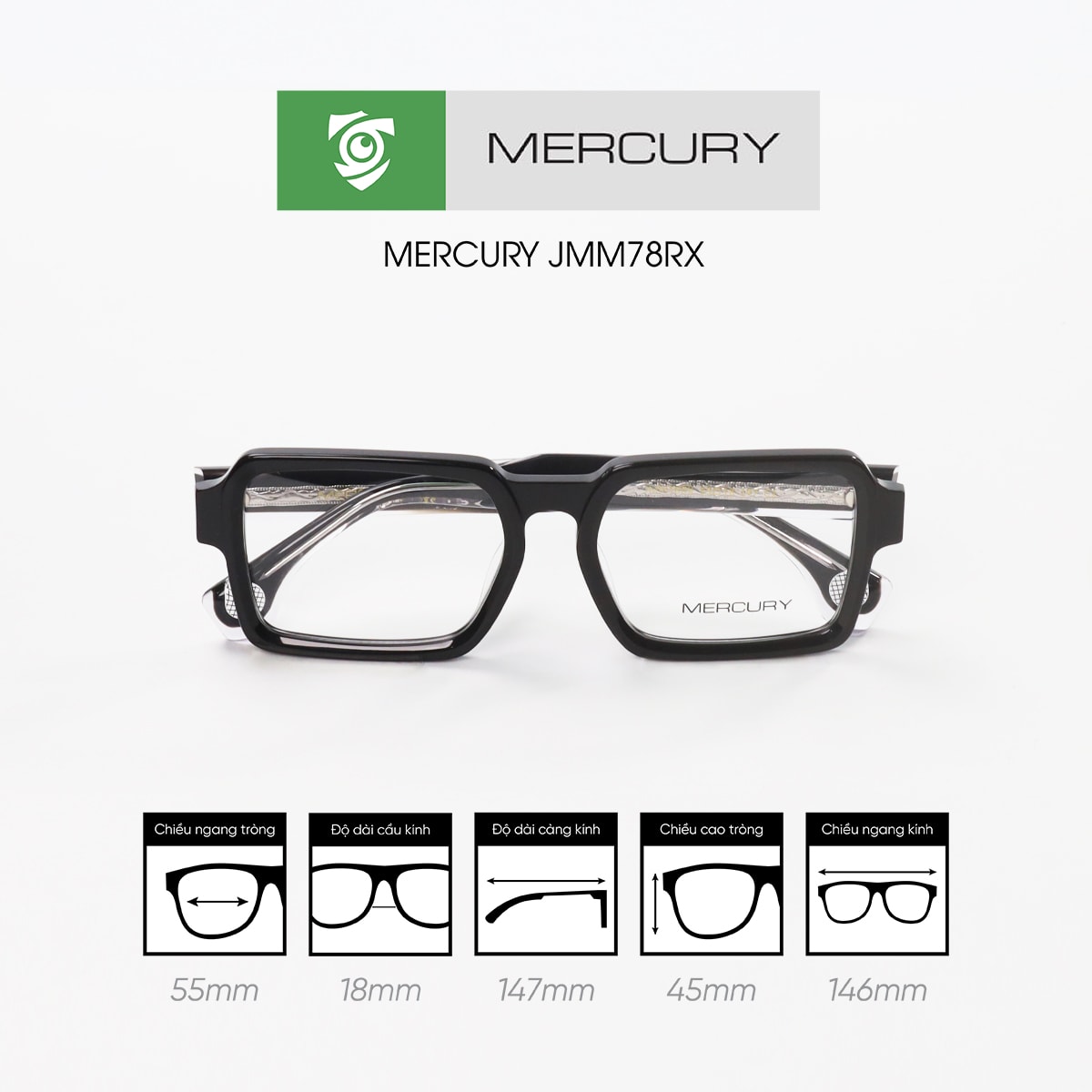 Gọng kính MERCURY JMM78RX - Ảnh 4