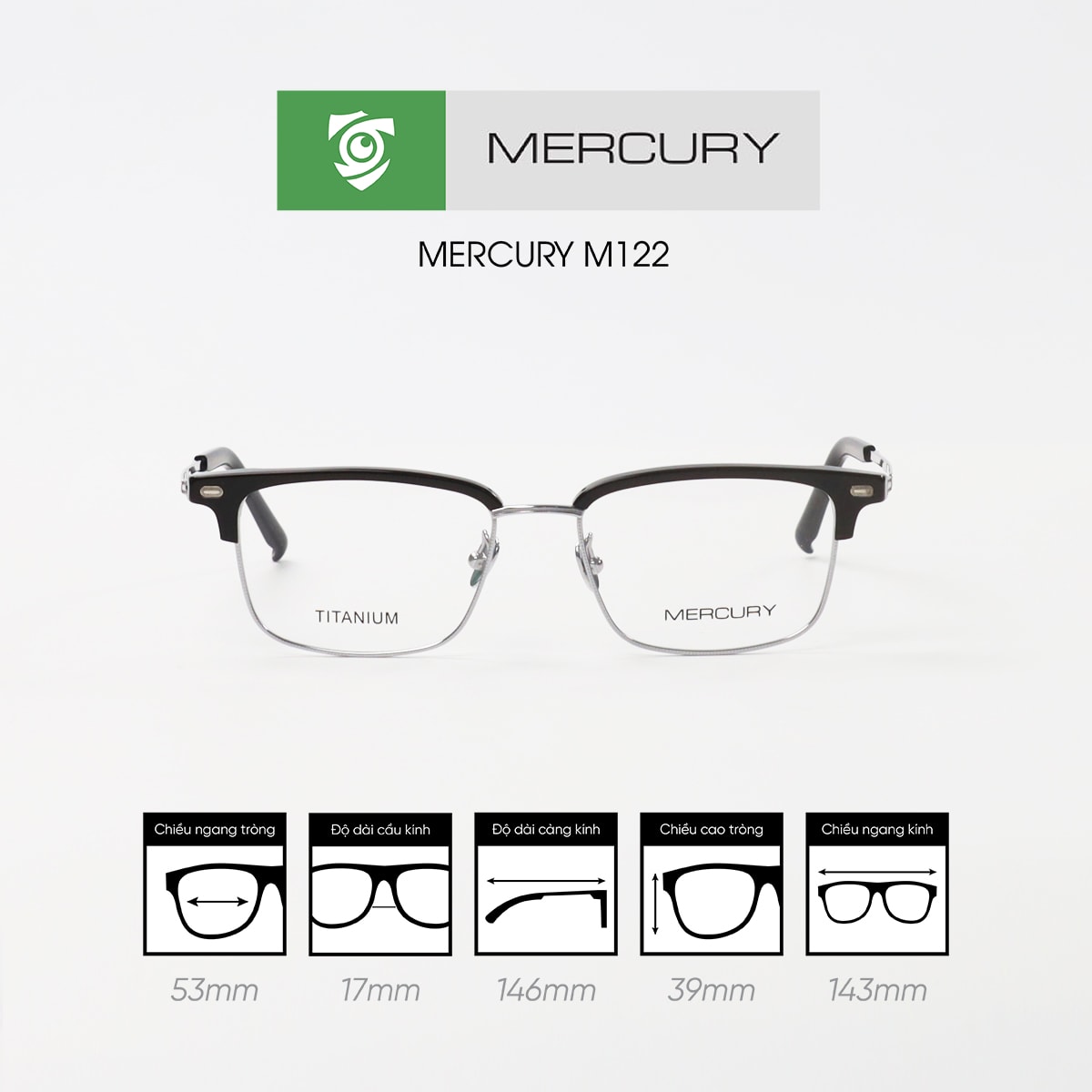 Gọng kính MERCURY M122 - Ảnh 1