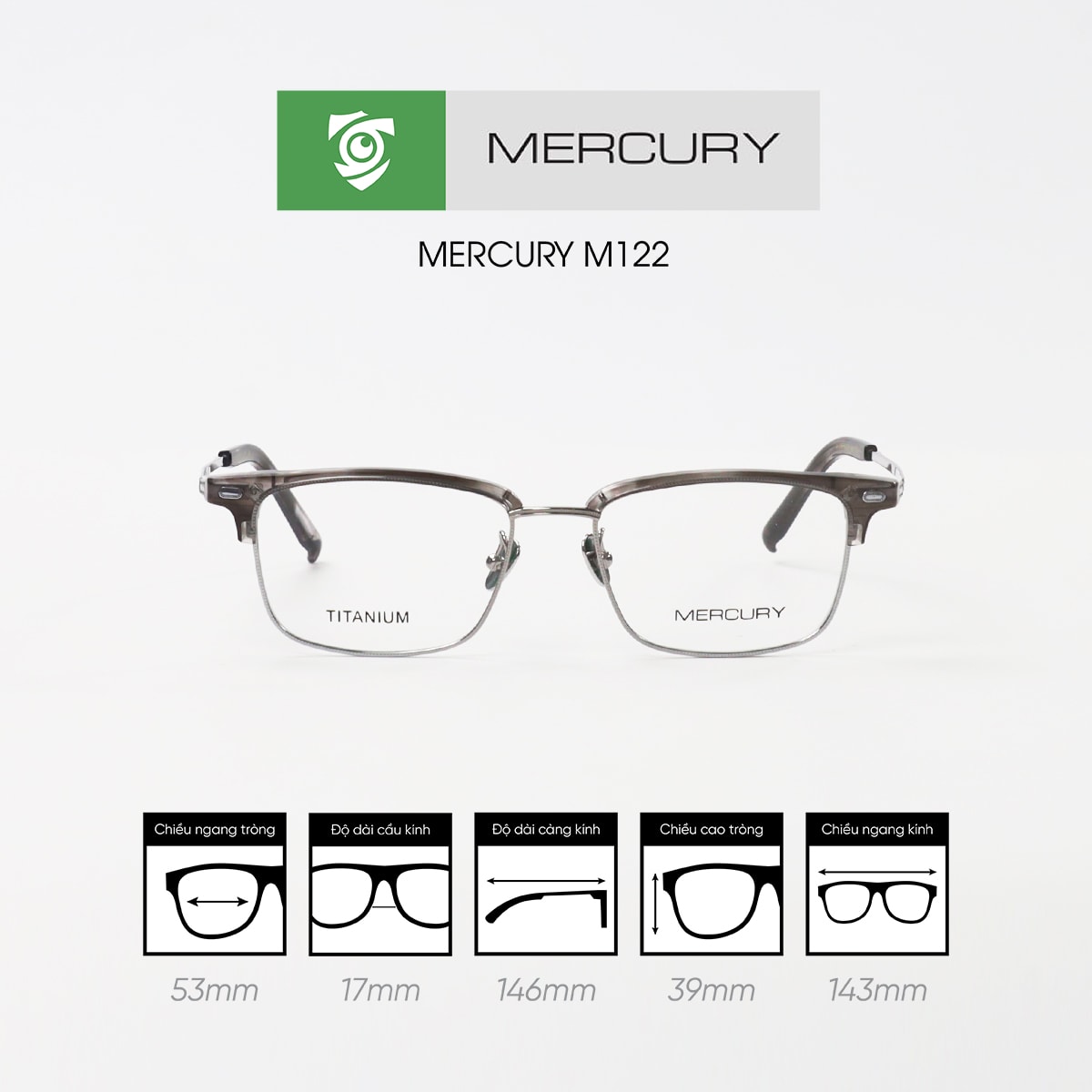 Gọng kính MERCURY M122 - Ảnh 5